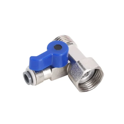 G1/4 Plastic Handle Three Way Zinc Alloy Female Male Thread Valve with Quick Connect Head